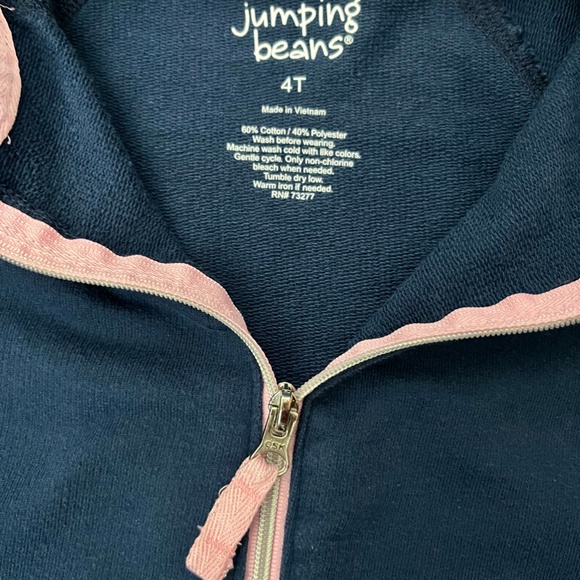 Little Girl's Disney Princess & Solid Blue Full Zip Hooded Sweat Jackets Size 4T - Picture 12 of 13